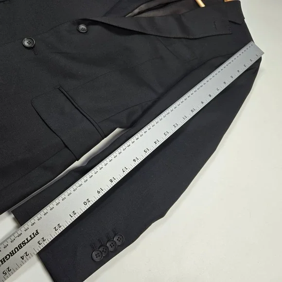 Suitsupply Blazer Mens 38S Black Lazio Slim Fit Vitale Barberis Canonico Wool